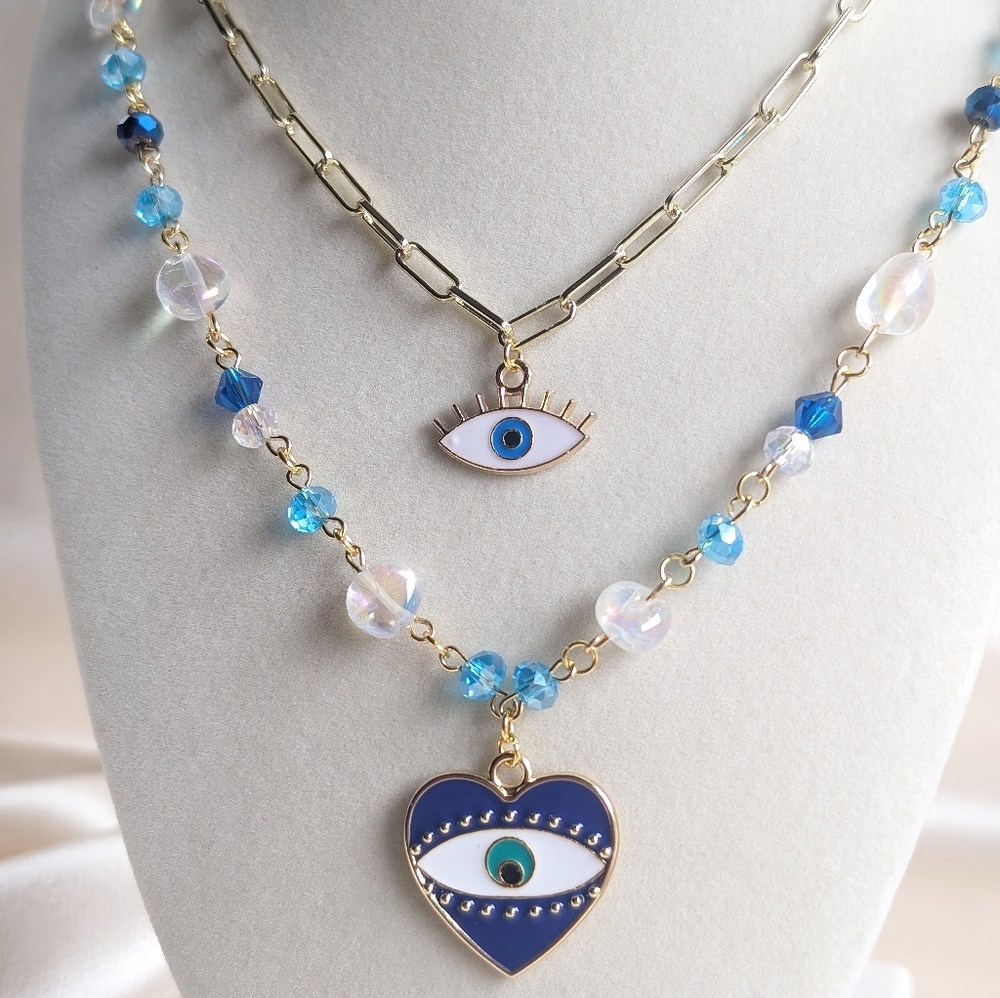 🧿Evil Eye Layering Charm Necklace🧿
